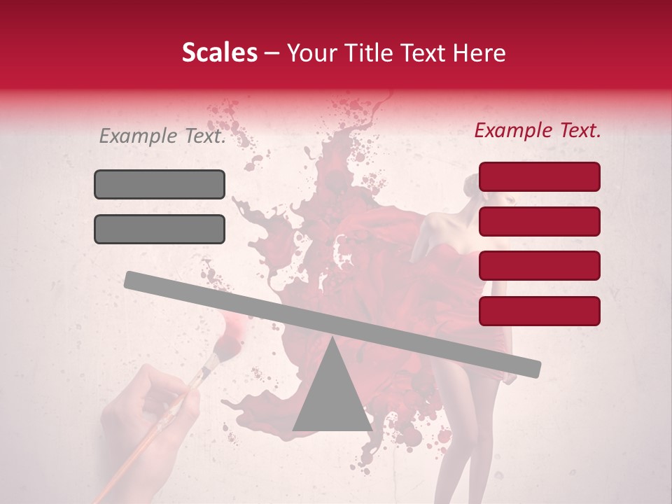 Fashion Brush Water PowerPoint Template