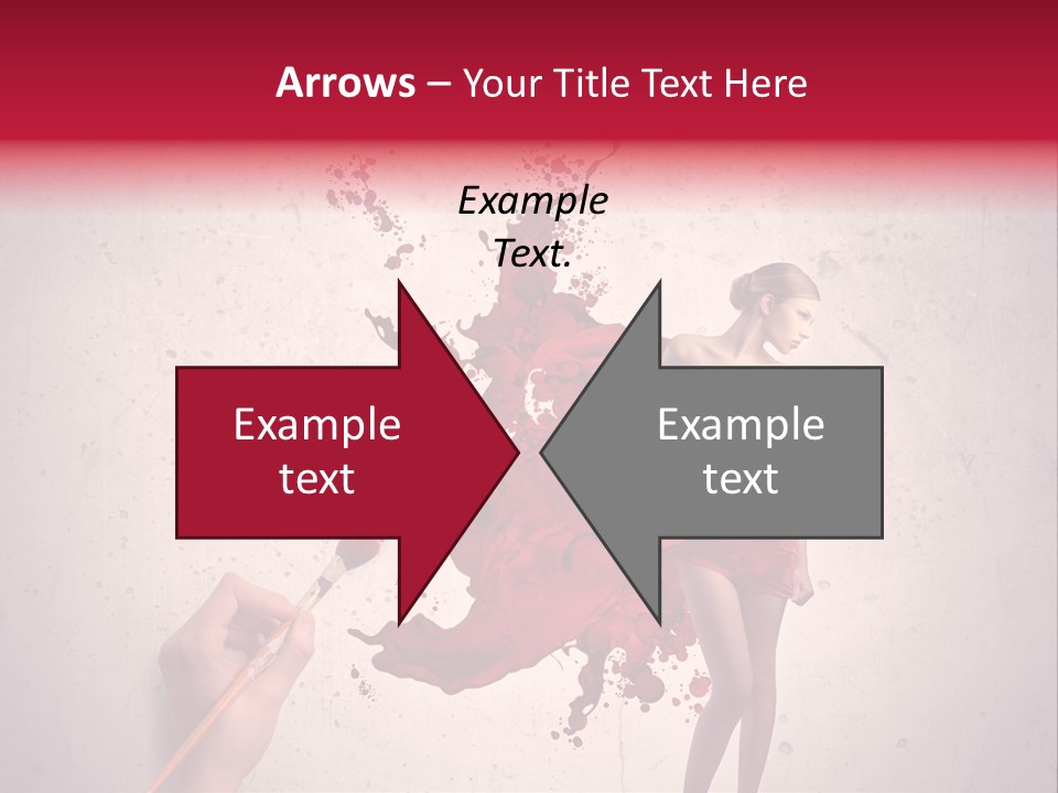 Fashion Brush Water PowerPoint Template