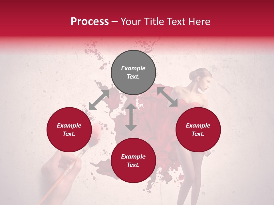 Fashion Brush Water PowerPoint Template