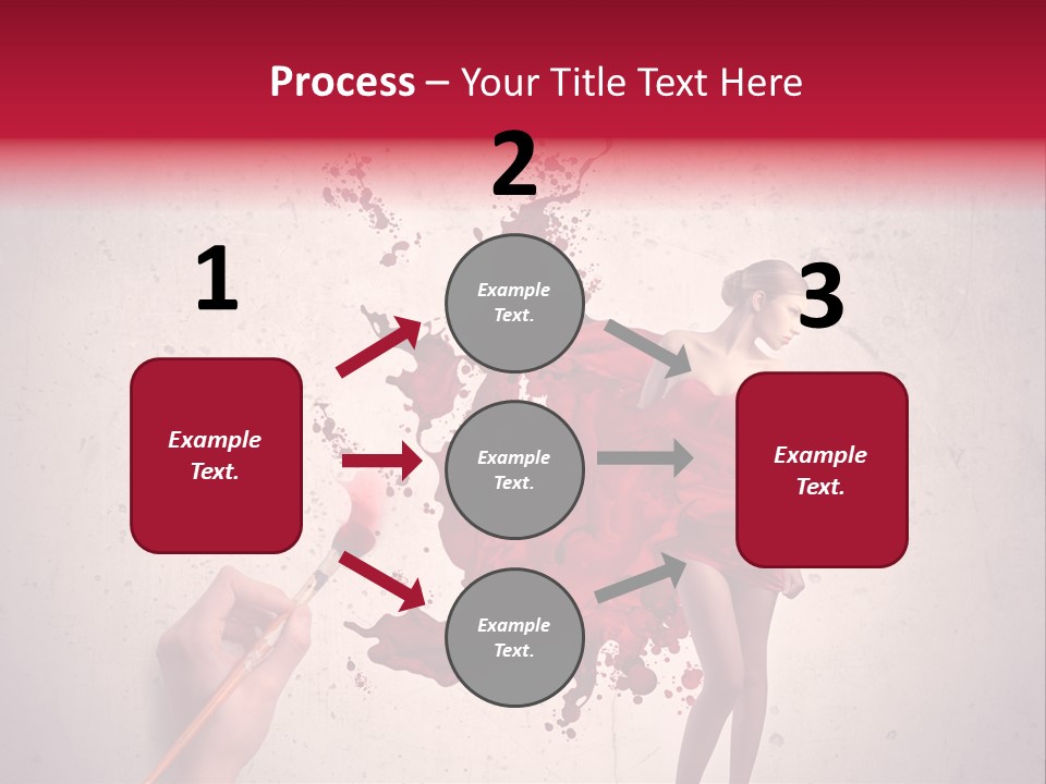 Fashion Brush Water PowerPoint Template