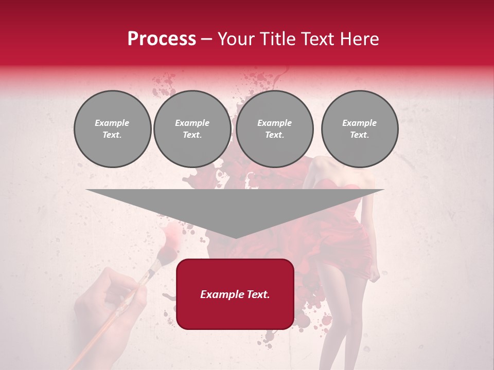 Fashion Brush Water PowerPoint Template