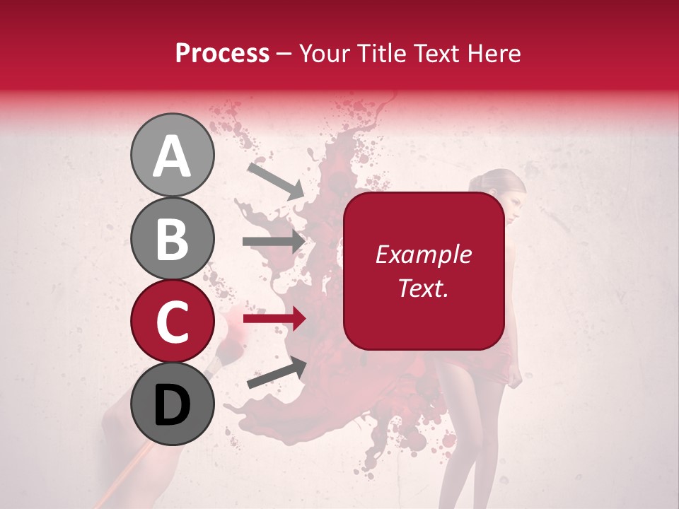 Fashion Brush Water PowerPoint Template