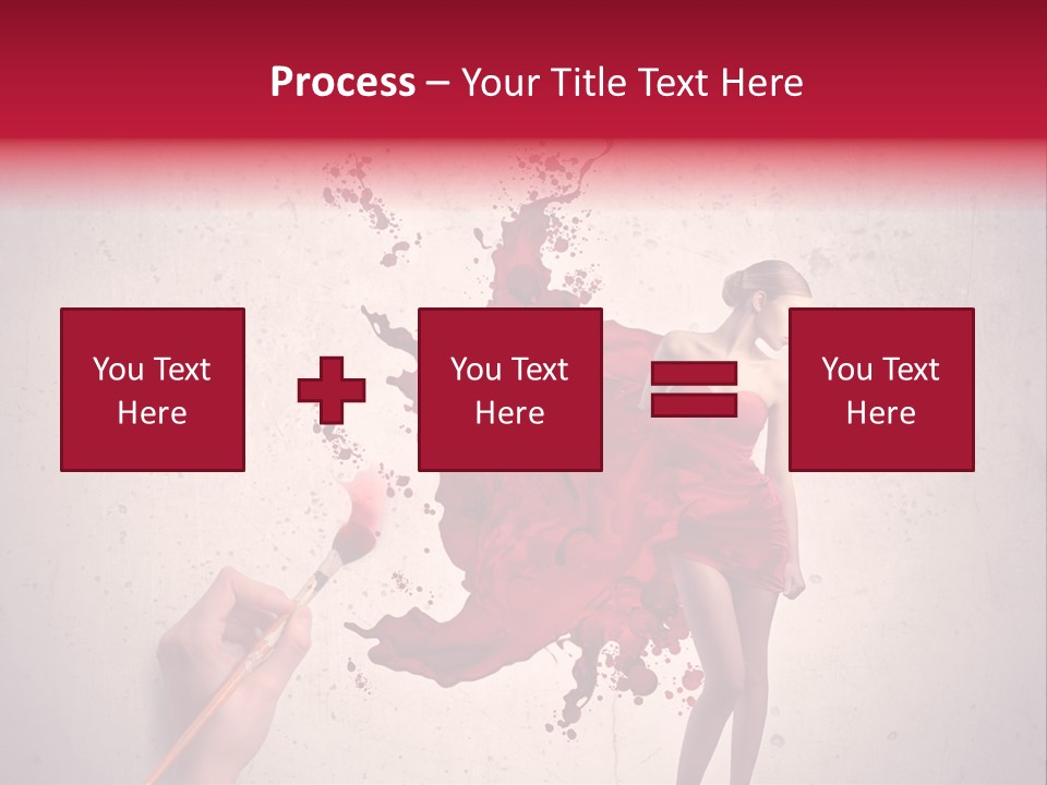 Fashion Brush Water PowerPoint Template