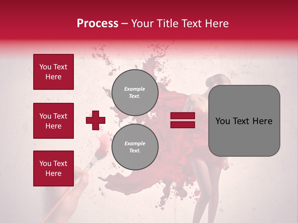 Fashion Brush Water PowerPoint Template