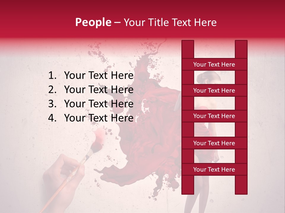 Fashion Brush Water PowerPoint Template