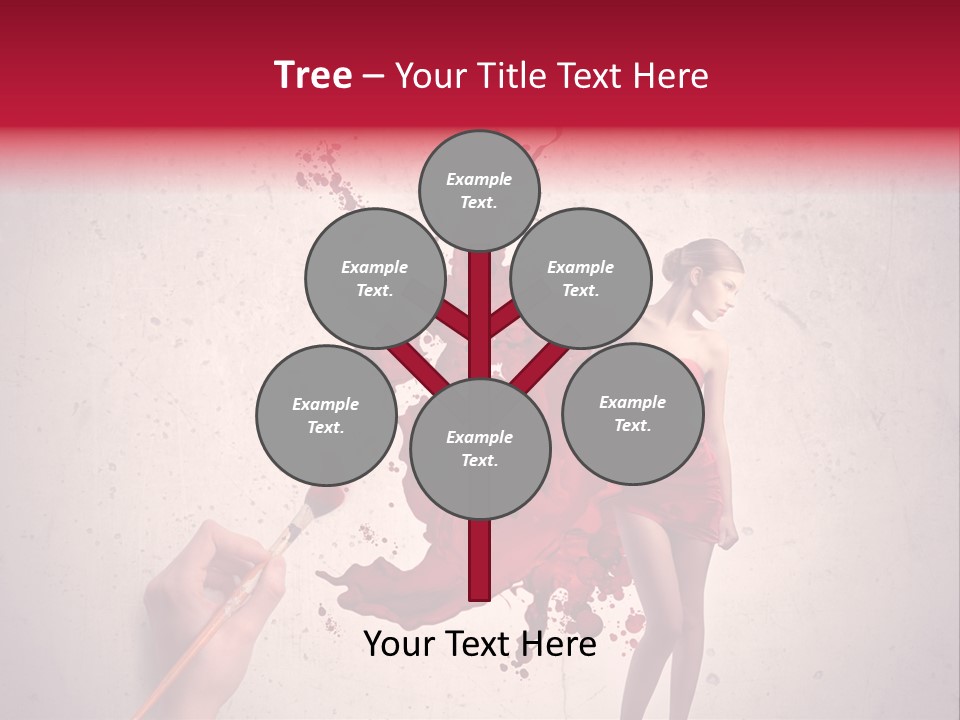 Fashion Brush Water PowerPoint Template