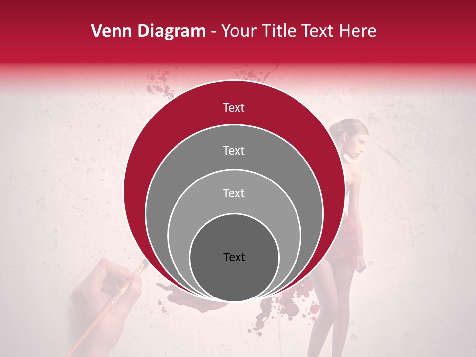 Fashion Brush Water PowerPoint Template