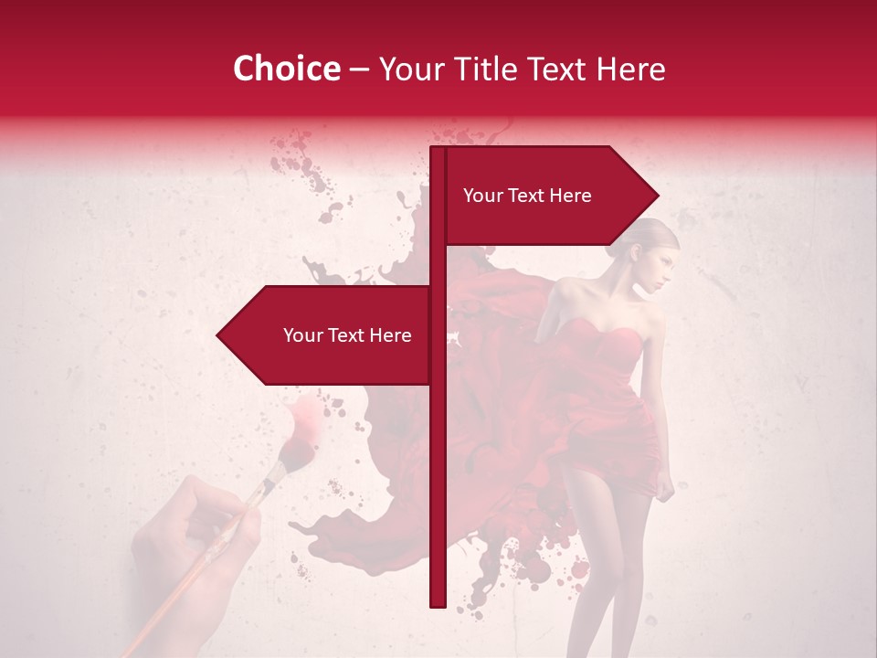 Fashion Brush Water PowerPoint Template