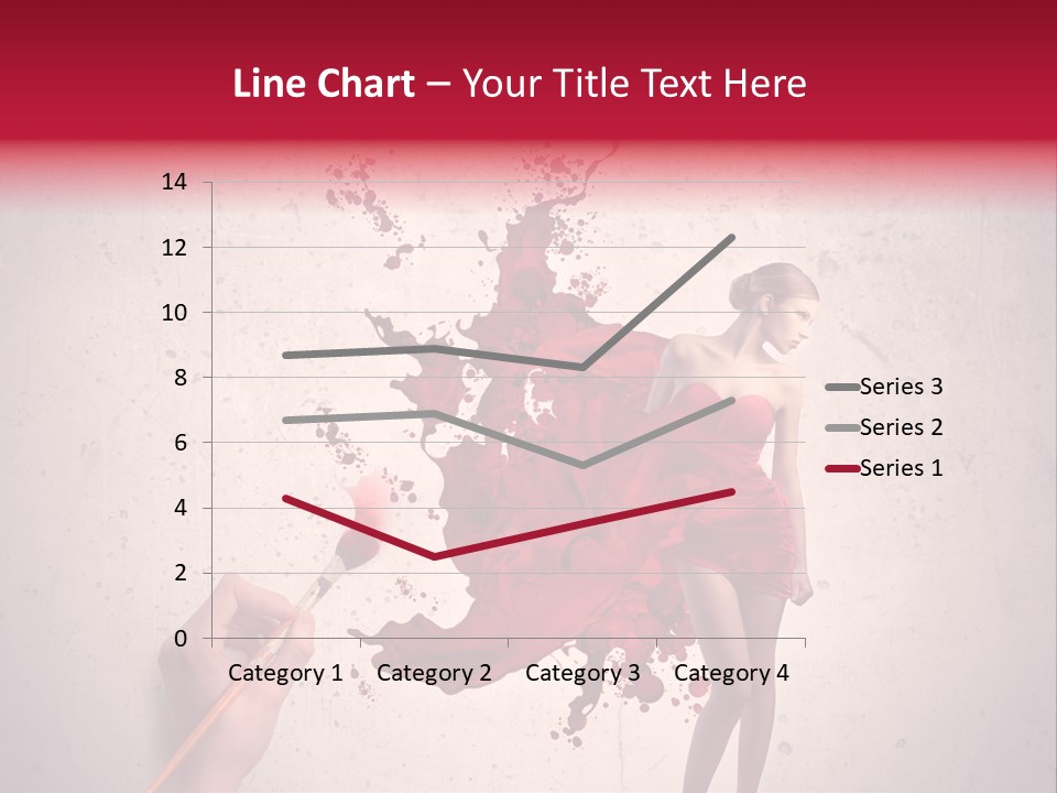 Fashion Brush Water PowerPoint Template