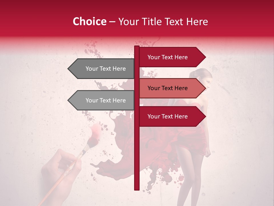 Fashion Brush Water PowerPoint Template