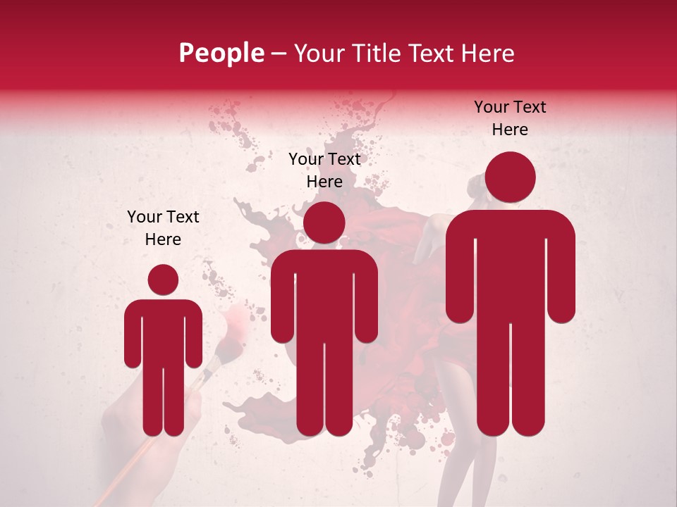 Fashion Brush Water PowerPoint Template