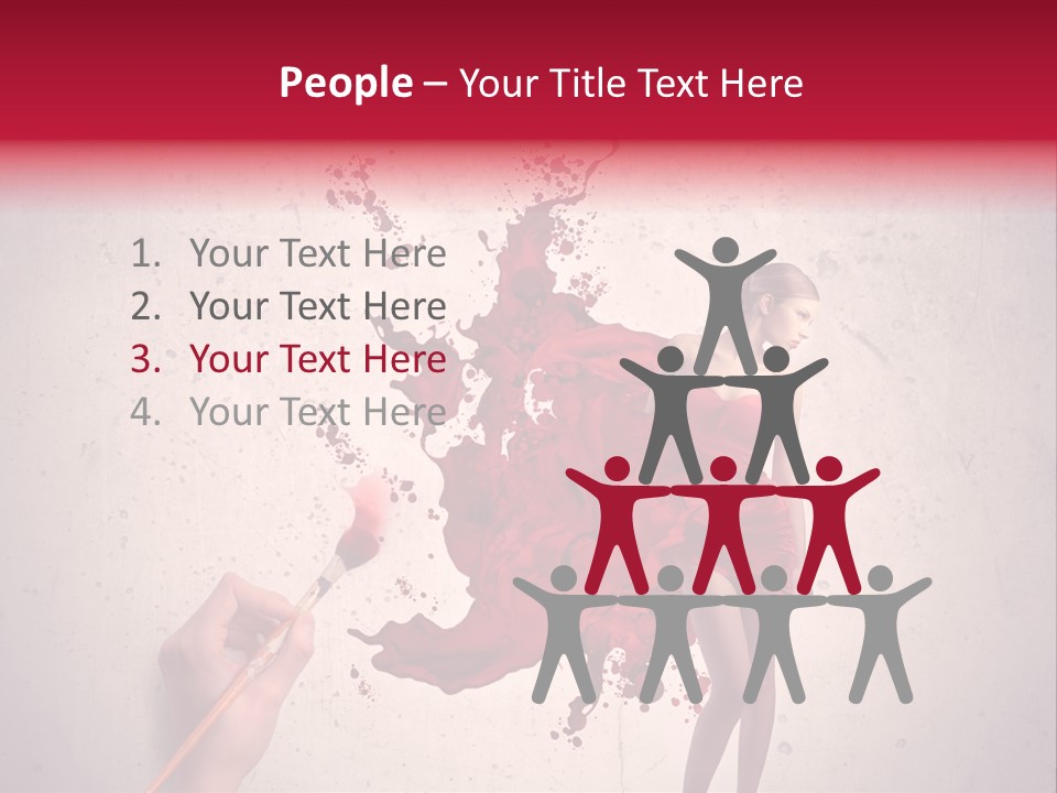 Fashion Brush Water PowerPoint Template