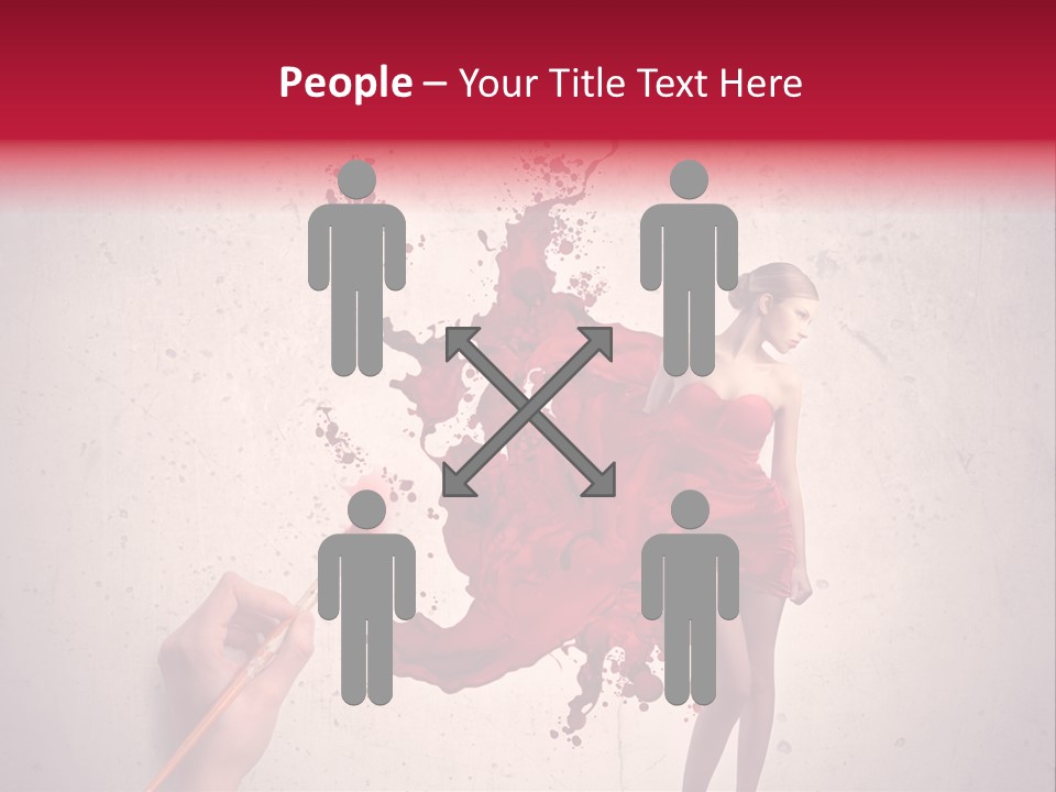 Fashion Brush Water PowerPoint Template