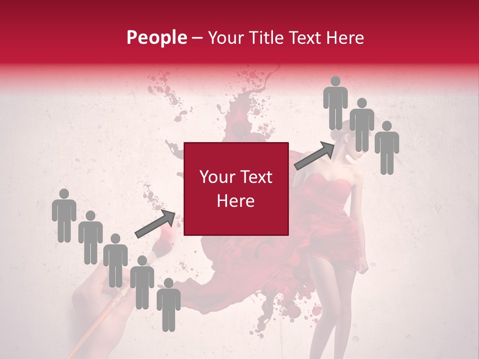 Fashion Brush Water PowerPoint Template