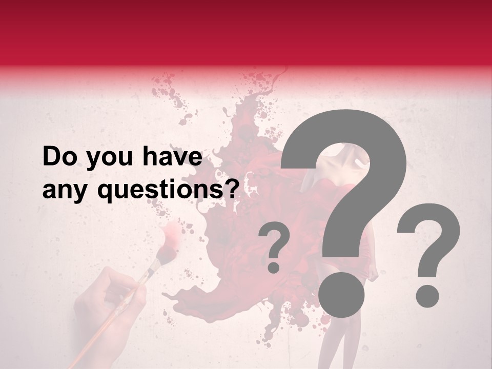 Fashion Brush Water PowerPoint Template