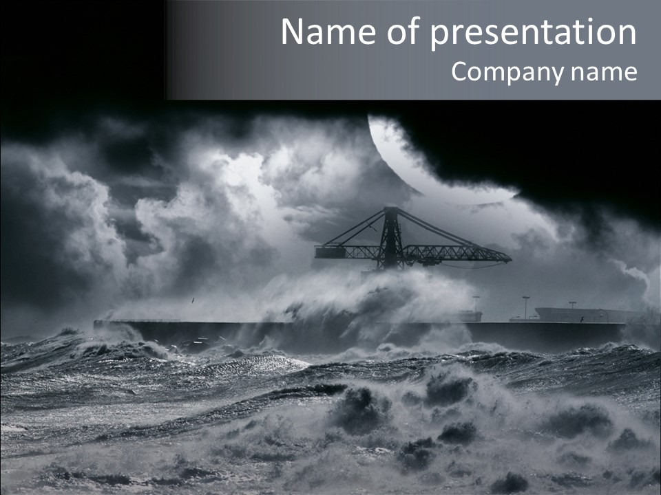 Leixoes Energy Dark PowerPoint Template