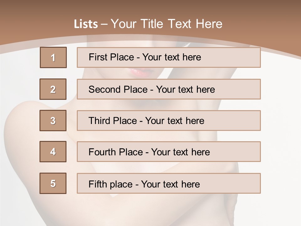 Hair Tyle Young Girl PowerPoint Template
