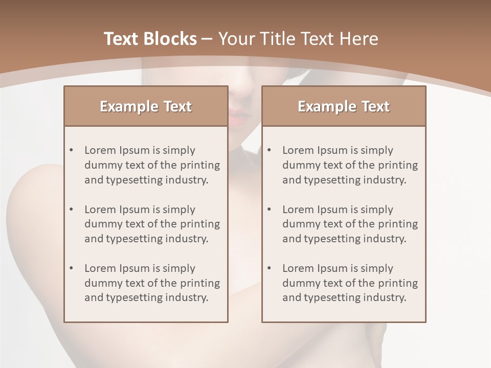 Hair Tyle Young Girl PowerPoint Template