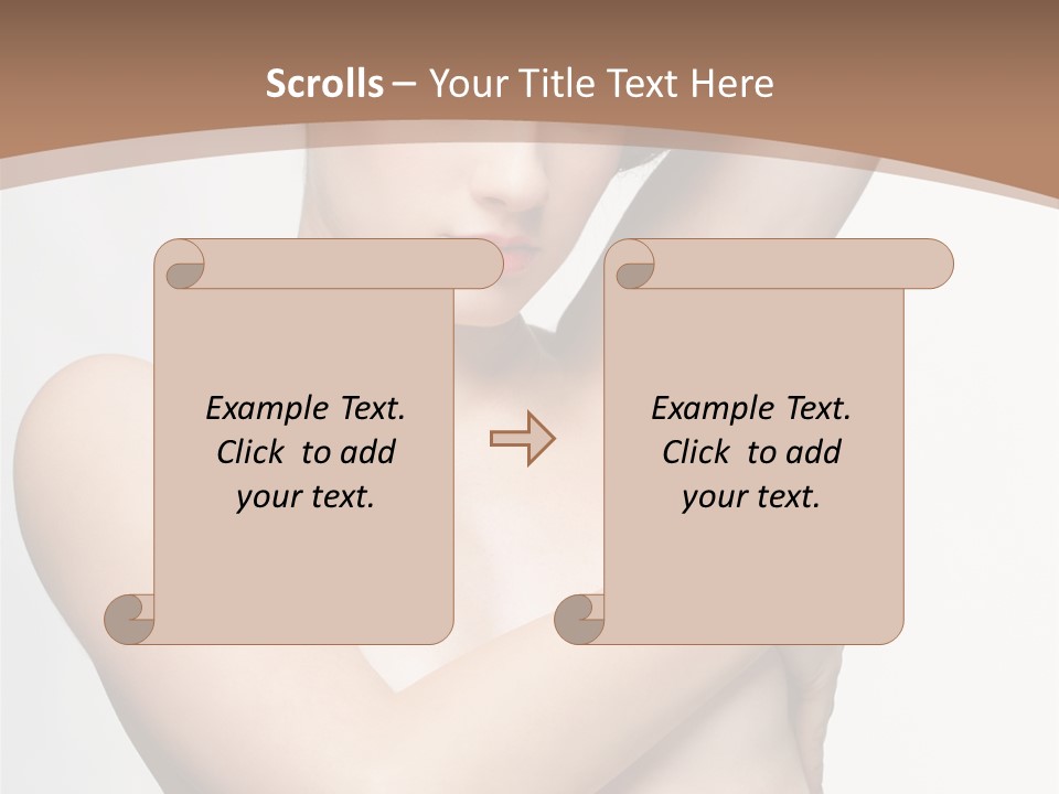 Hair Tyle Young Girl PowerPoint Template