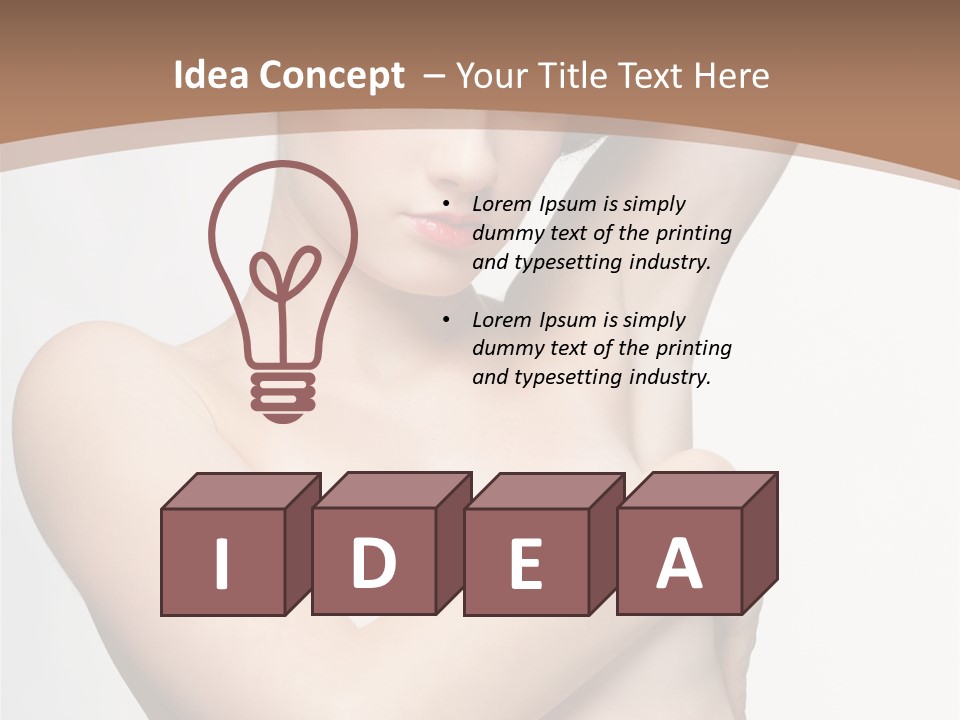 Hair Tyle Young Girl PowerPoint Template