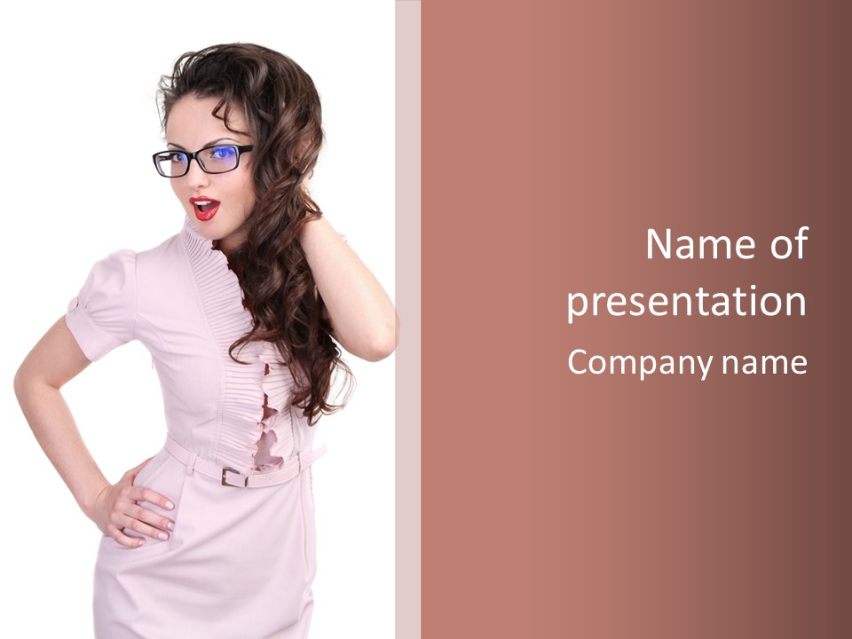 Model Pretty Joy PowerPoint Template