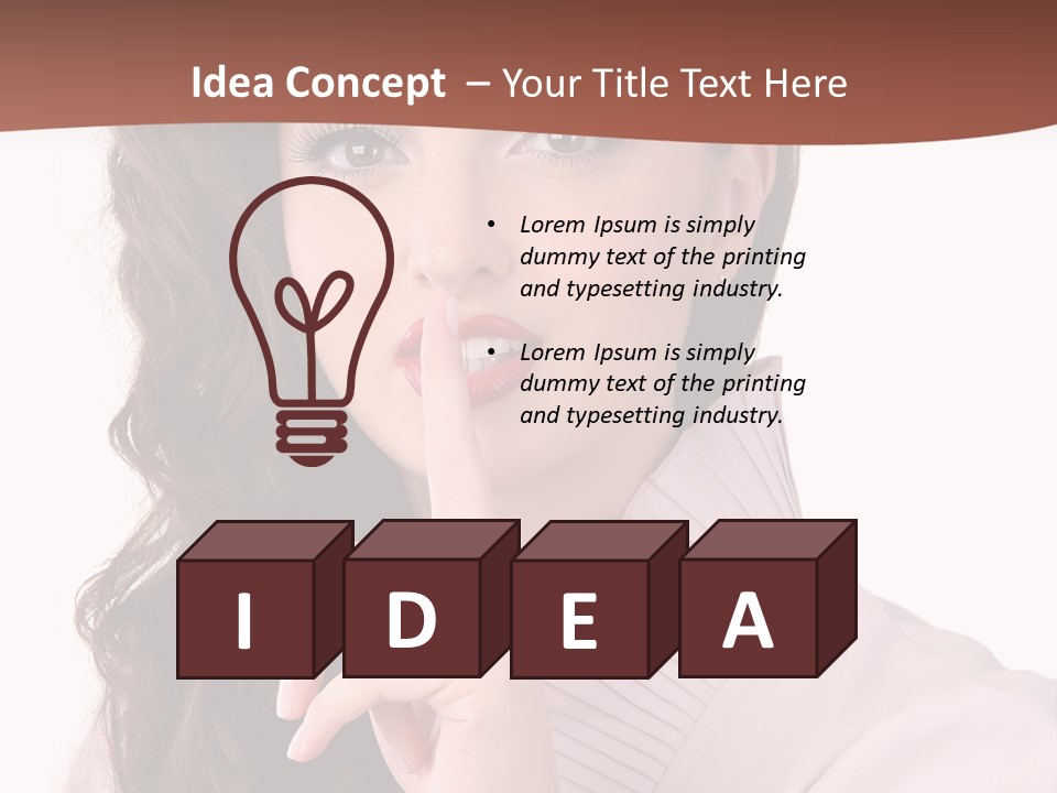 Smile Female Cute PowerPoint Template