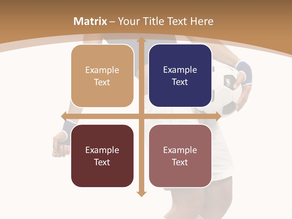 Woman Footballer Pretty PowerPoint Template