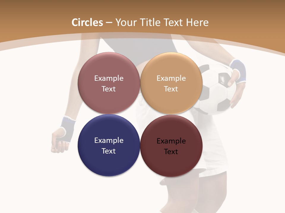 Woman Footballer Pretty PowerPoint Template