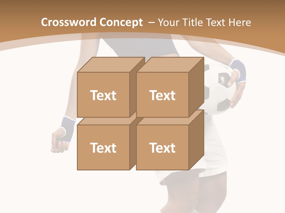 Woman Footballer Pretty PowerPoint Template