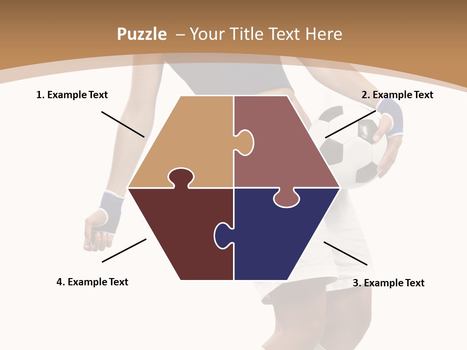 Woman Footballer Pretty PowerPoint Template