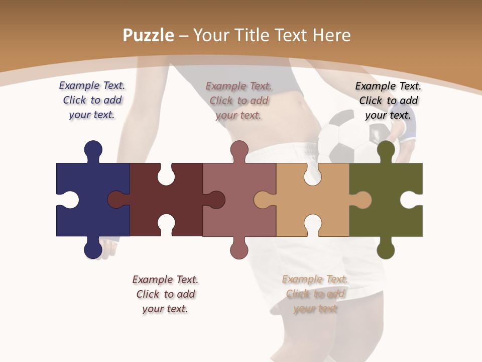 Woman Footballer Pretty PowerPoint Template