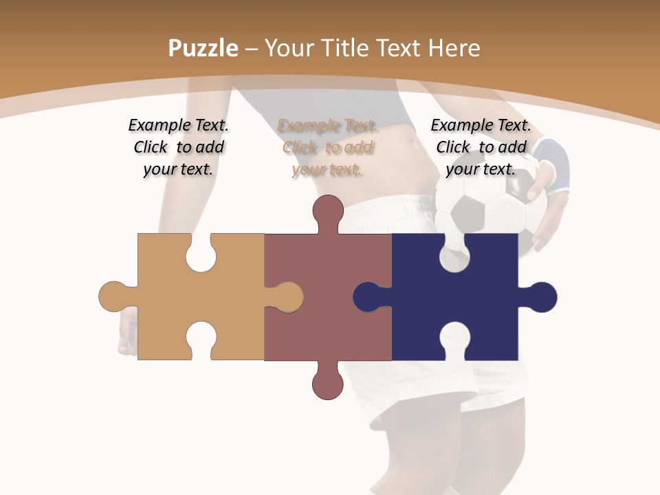 Woman Footballer Pretty PowerPoint Template