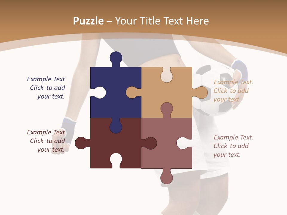 Woman Footballer Pretty PowerPoint Template