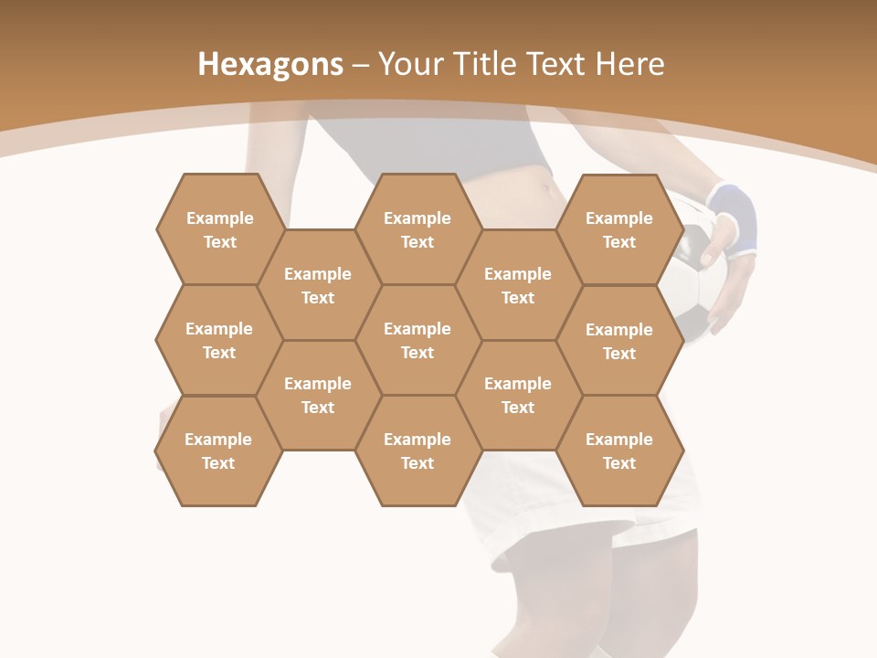 Woman Footballer Pretty PowerPoint Template