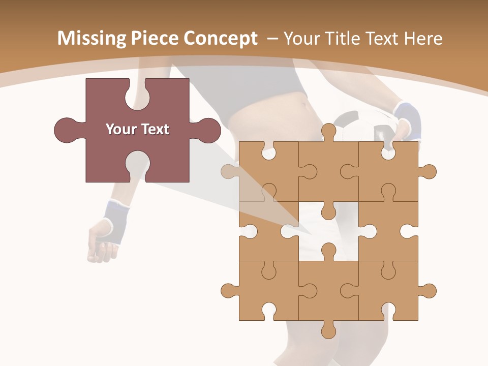 Woman Footballer Pretty PowerPoint Template