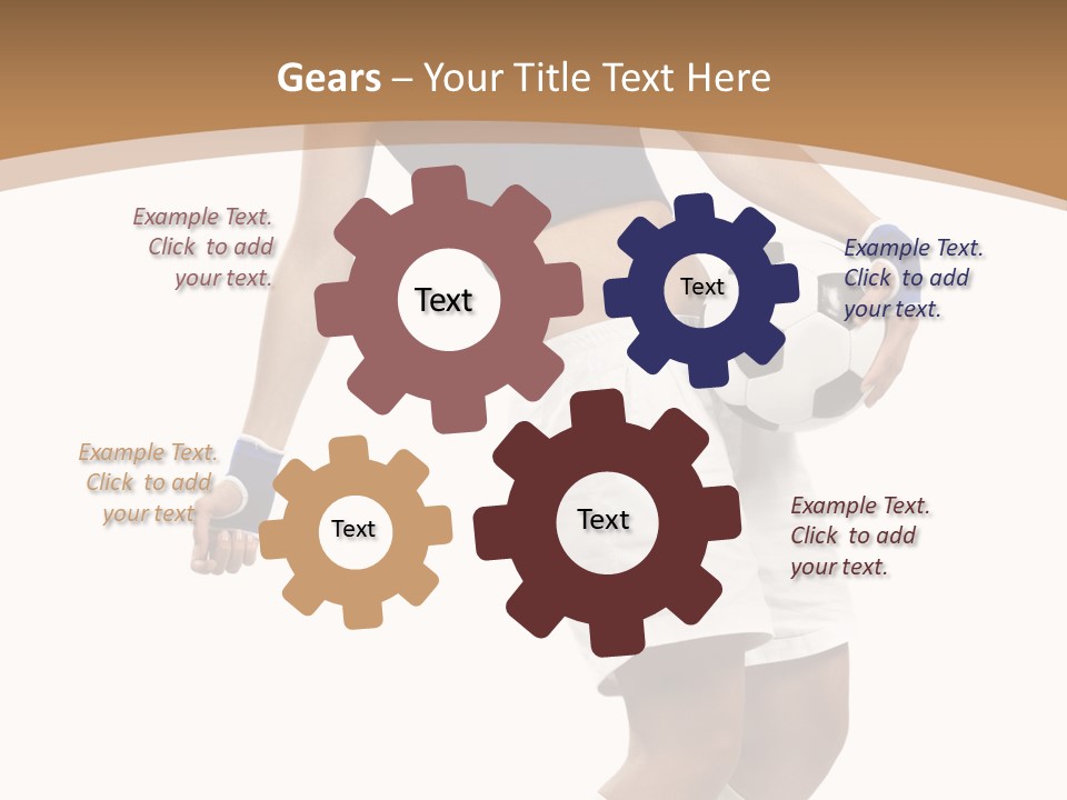 Woman Footballer Pretty PowerPoint Template