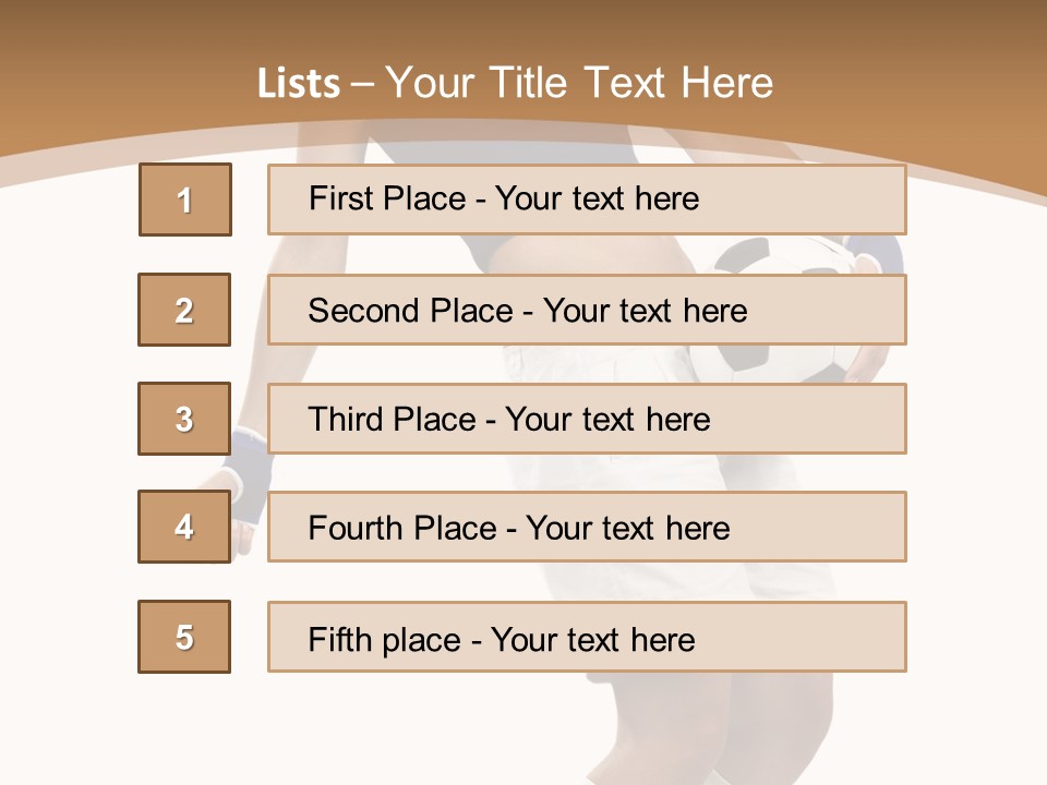 Woman Footballer Pretty PowerPoint Template