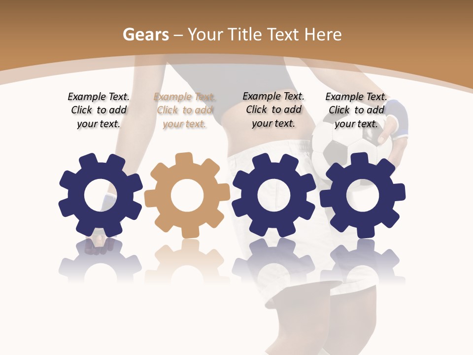 Woman Footballer Pretty PowerPoint Template