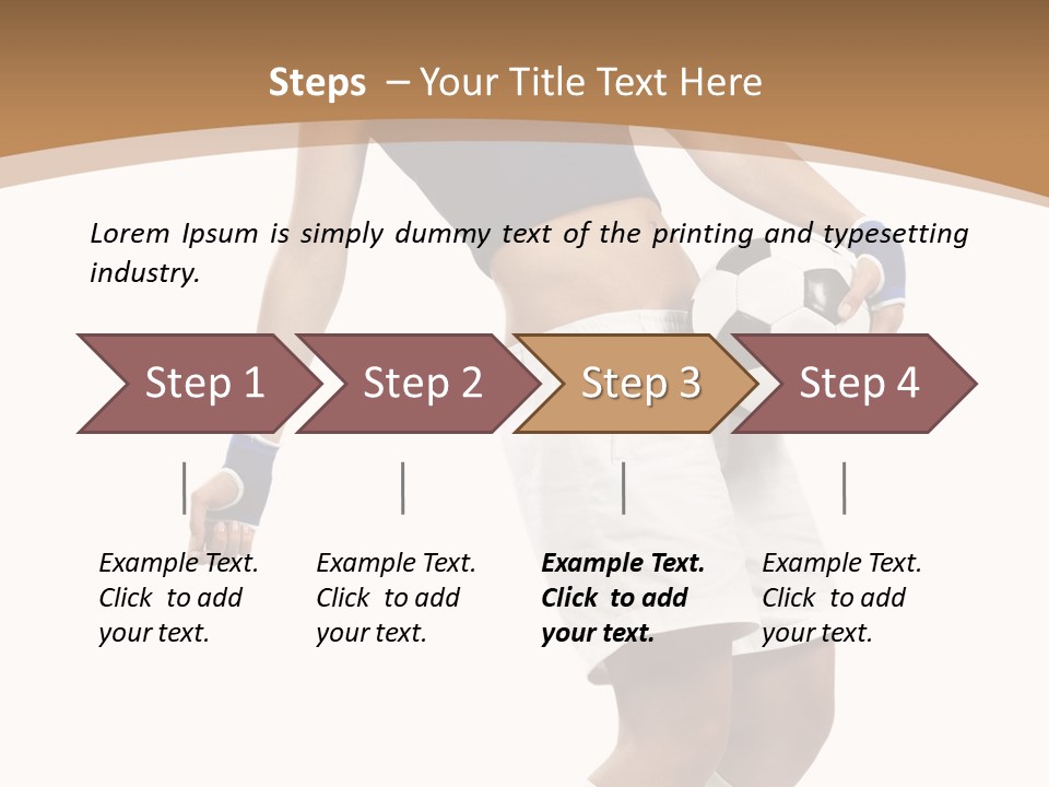 Woman Footballer Pretty PowerPoint Template