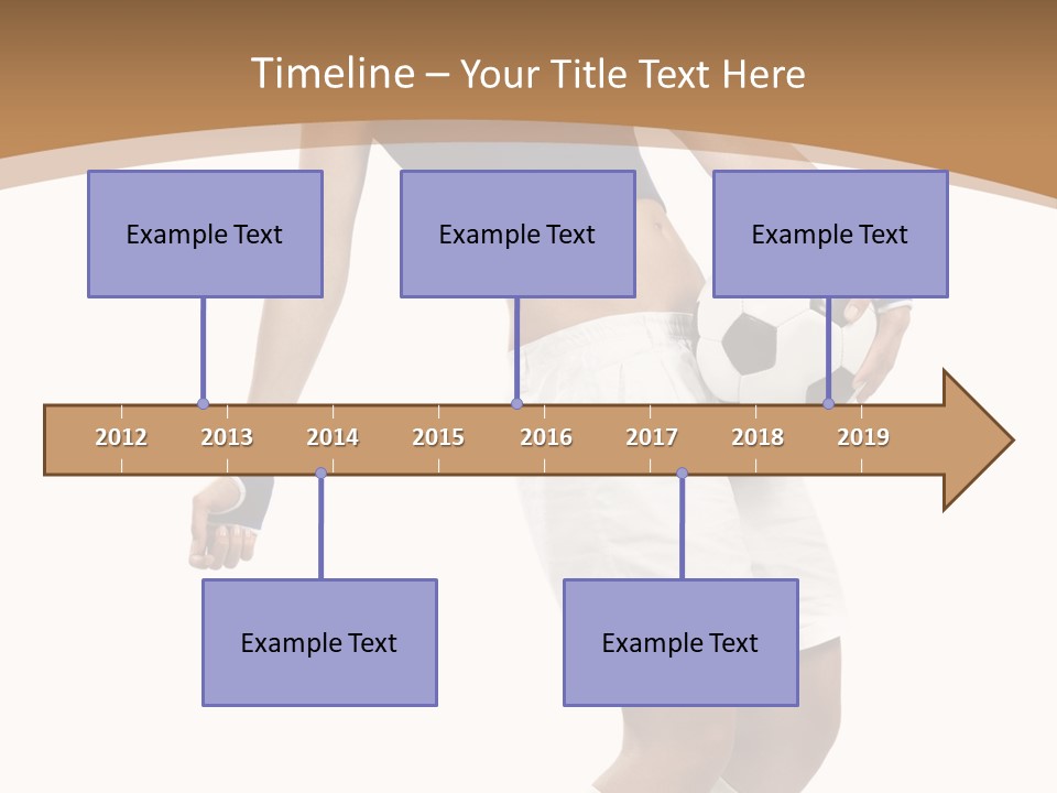 Woman Footballer Pretty PowerPoint Template