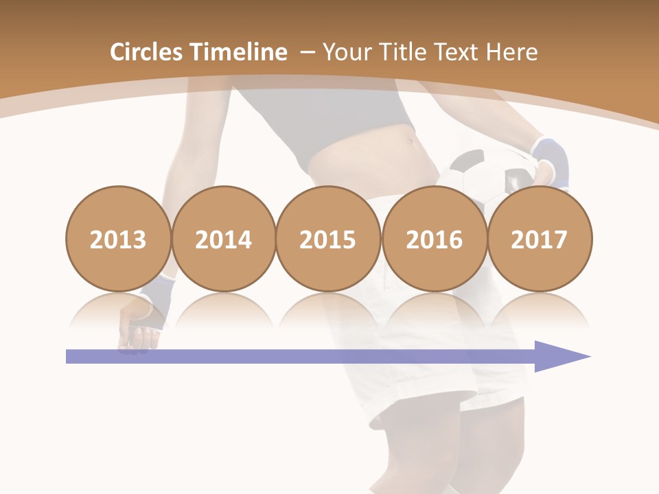 Woman Footballer Pretty PowerPoint Template