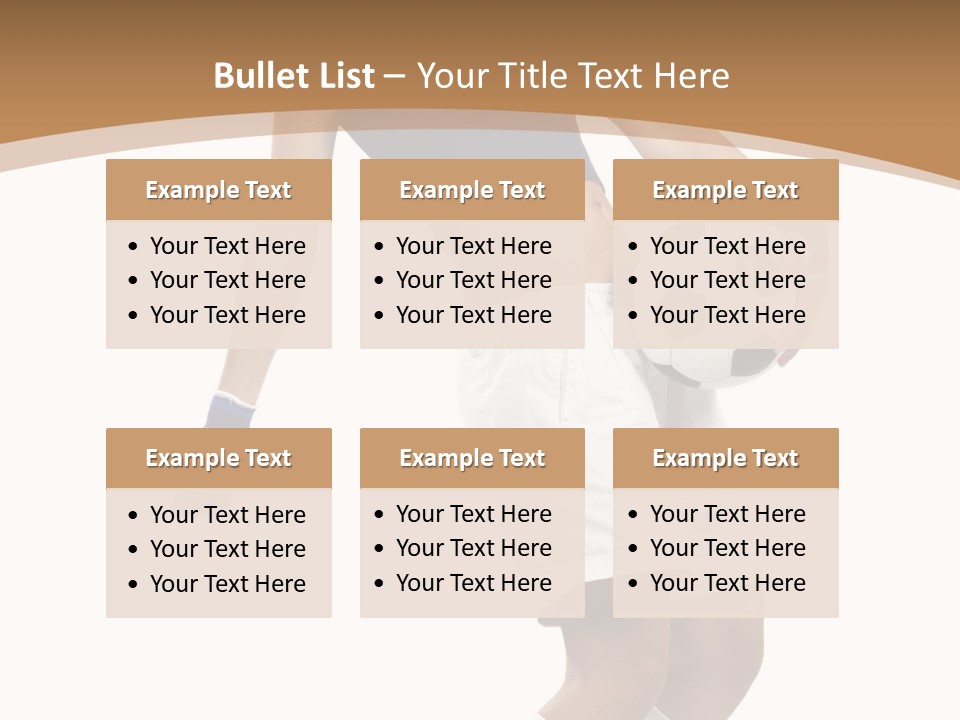 Woman Footballer Pretty PowerPoint Template