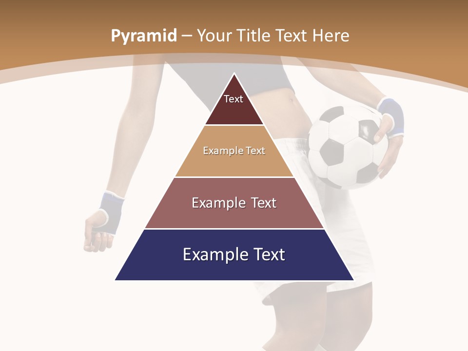 Woman Footballer Pretty PowerPoint Template