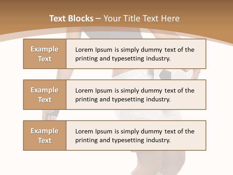 Woman Footballer Pretty PowerPoint Template