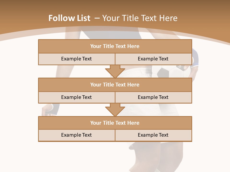 Woman Footballer Pretty PowerPoint Template