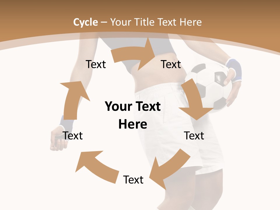 Woman Footballer Pretty PowerPoint Template