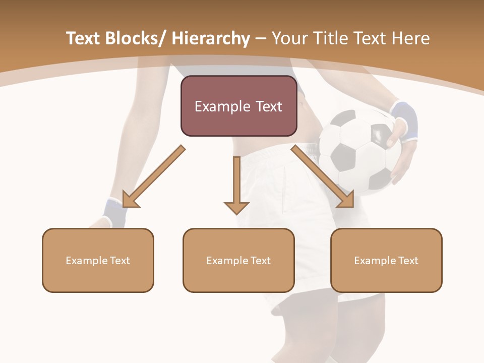 Woman Footballer Pretty PowerPoint Template