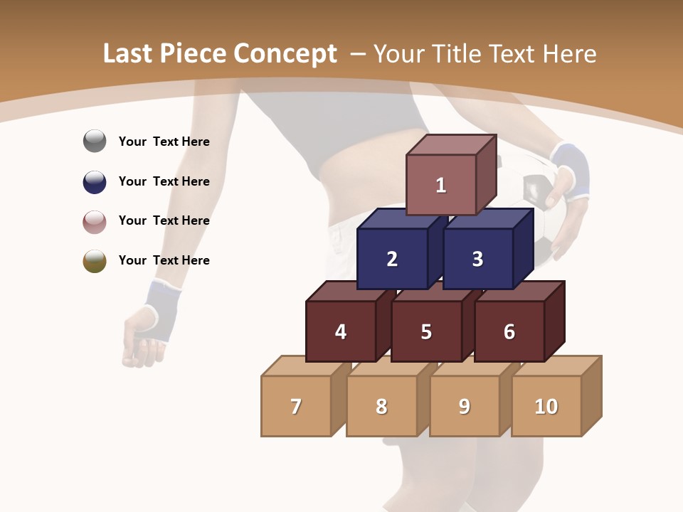 Woman Footballer Pretty PowerPoint Template