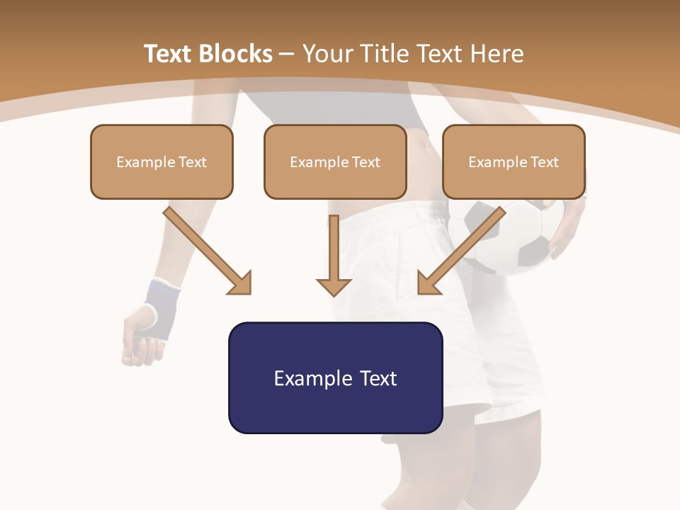 Woman Footballer Pretty PowerPoint Template