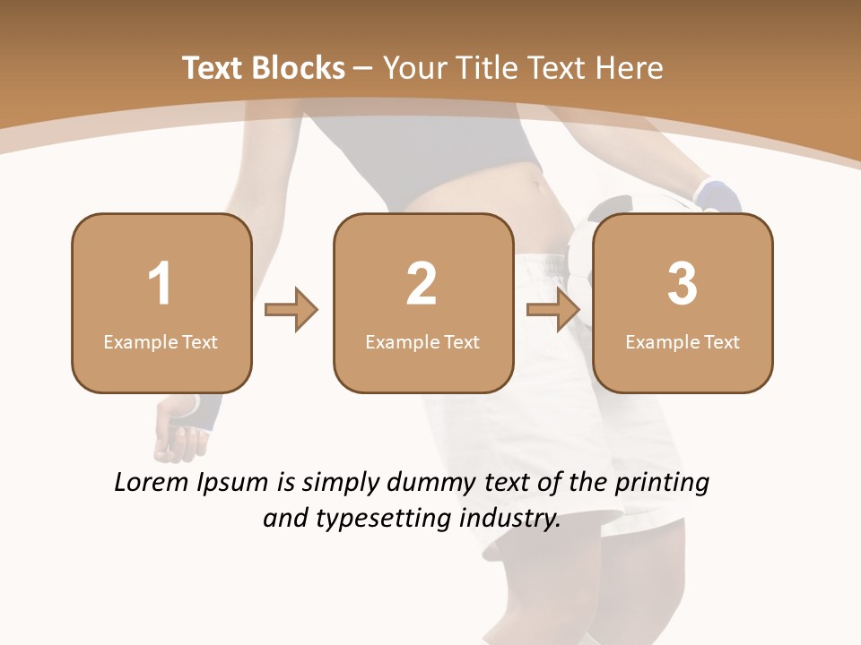 Woman Footballer Pretty PowerPoint Template